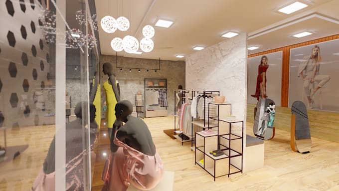 design and render your retail stores, restaurants, office interior