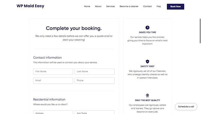 create a cleaning business website for your cleaning company