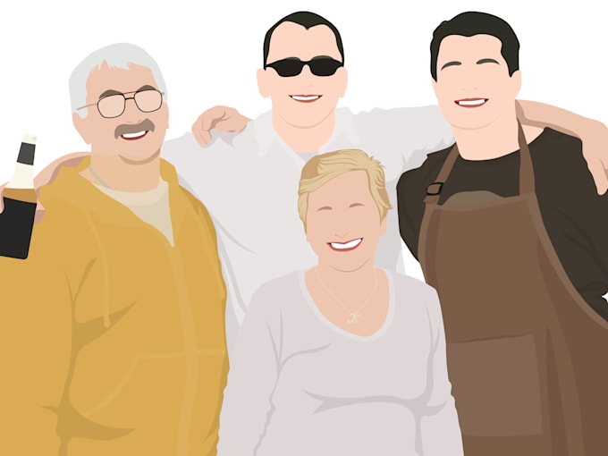 draw flat modern minimalist illustration in adobe illustrator