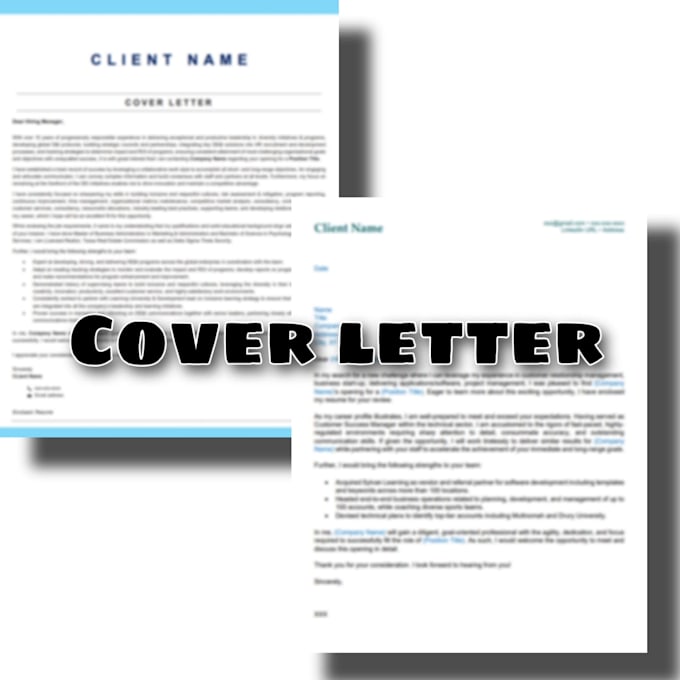 Write a successful cover letter and resume within 12 hours by Noor998