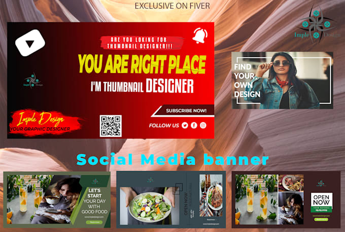 design your facebook cover, social media post, header, and banner