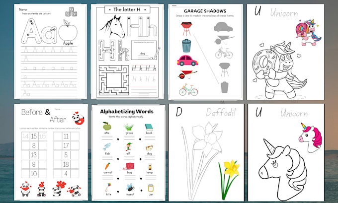 design children worksheets, kdp low content books for amazon