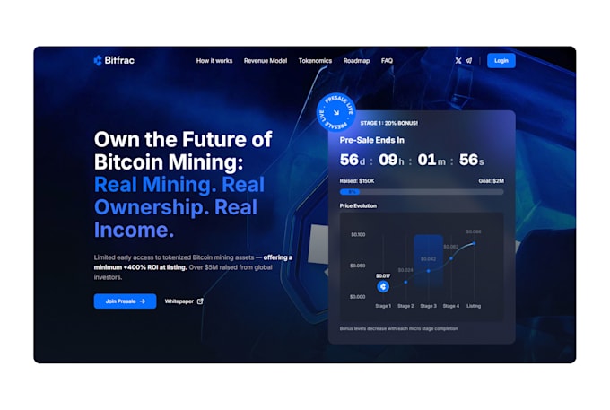 build a crypto presale website for token and ico launch