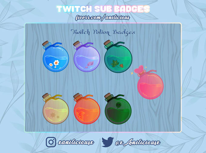 Do twitch custom badges by Anilicious Fiverr