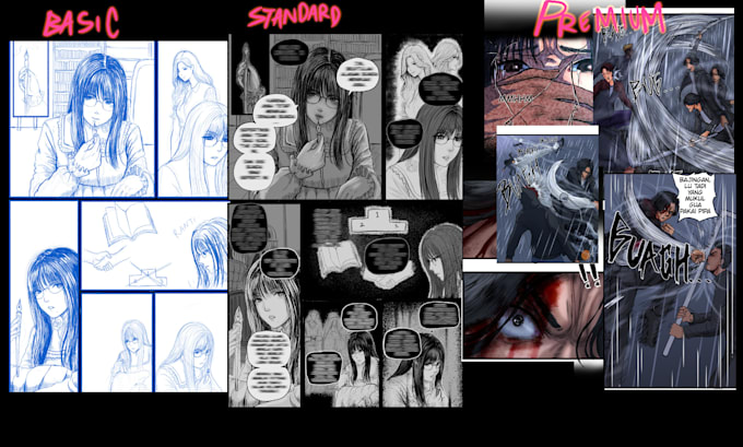 ilustrate your story into a comic or manga