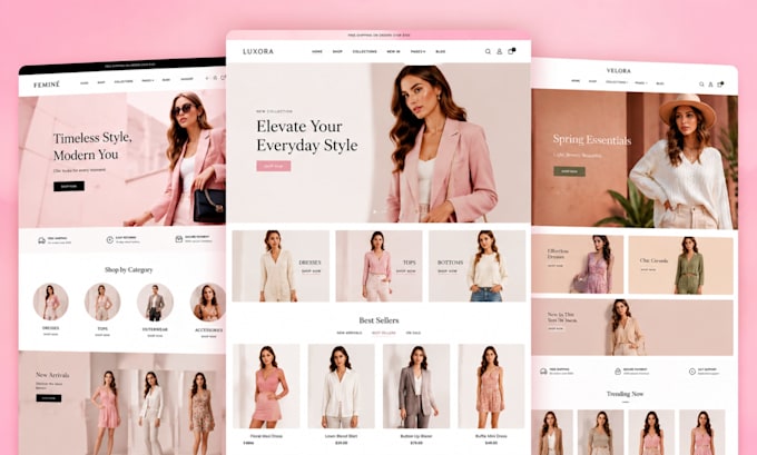 design shopify women clothing boutique store