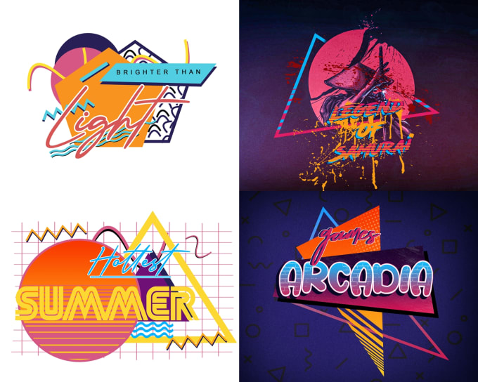 3D 80s Text and Logo Effect Vol.4 | Hyperpix