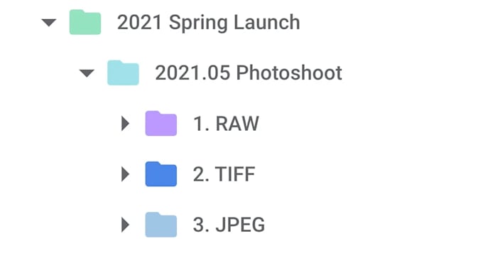 organize your files on dropbox or google drive