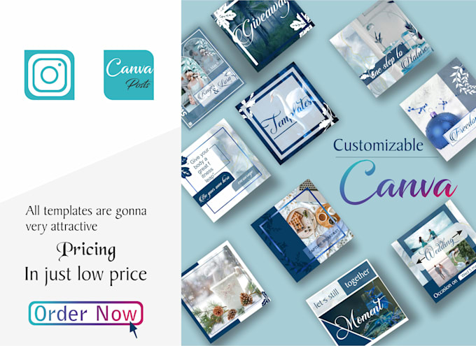 Design canva instagram post and story templates by Kashmirajat | Fiverr