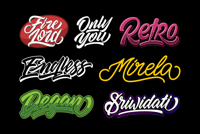 Do custom hand lettering logo in 12 hours by Mbonster | Fiverr