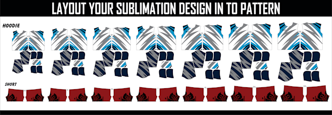layout your jersey design in ready to print  for sublimation