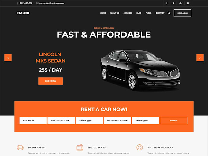 build a responsive car rental website with booking system