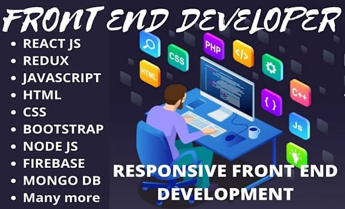 build website frontend,backend with react, html,CSS, javascript