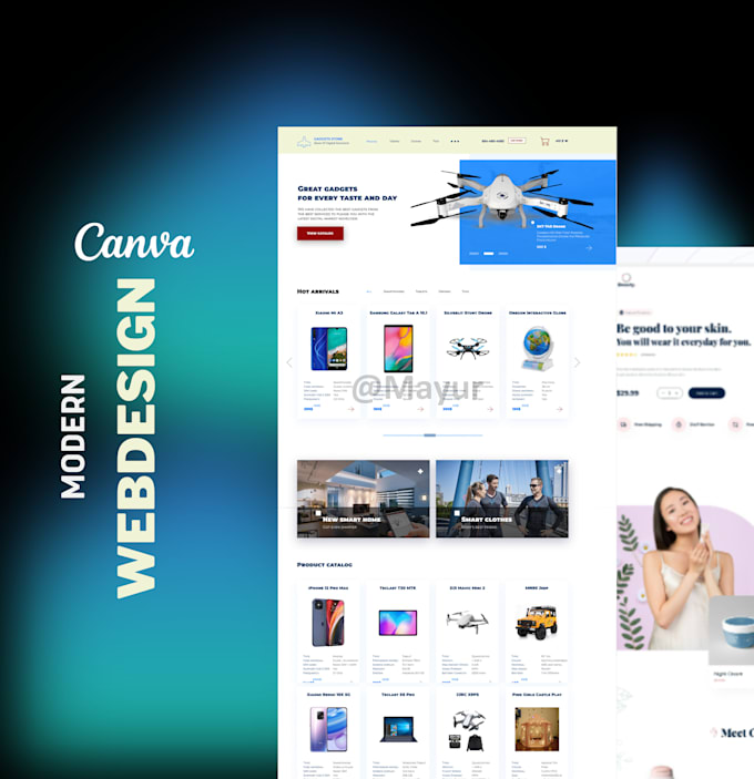 Create and design website ui ux in canva by Mayyyyur | Fiverr
