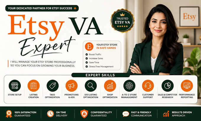 etsy shop manager, virtual assistant, SEO optimization, pod, graphic designer
