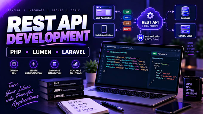 create rest api using php lumen or laravel