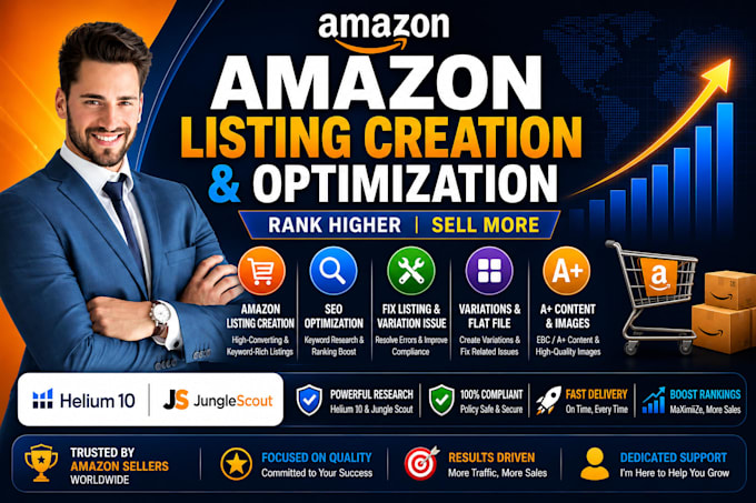 set up amazon fba product listings, amazon listing creation and SEO optimization