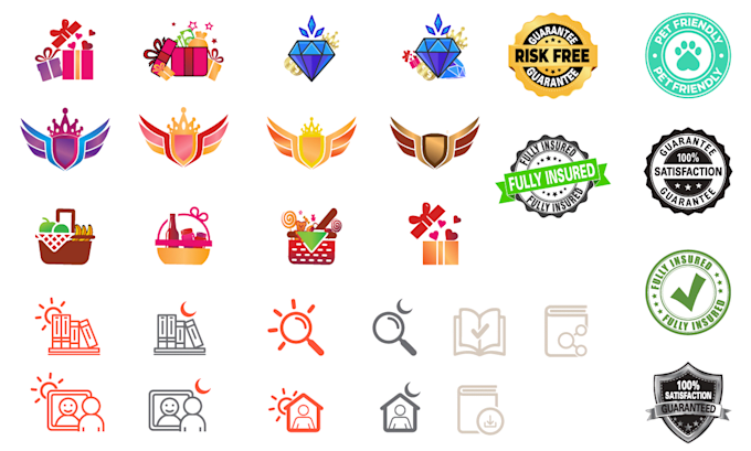 design flat icon set for web and app