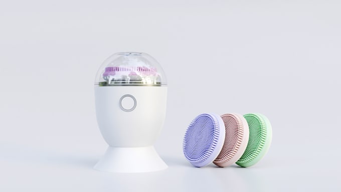 render product and 3d bottle model