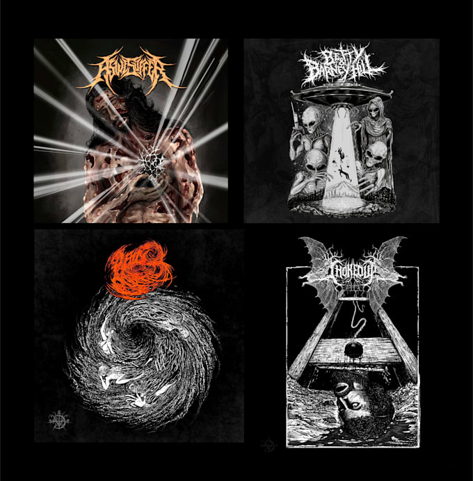 do album cover artwork and merch illustration