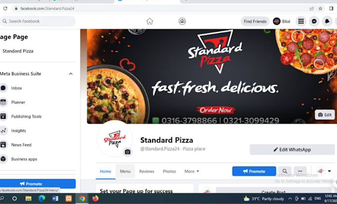 facebook business page creator and monitor