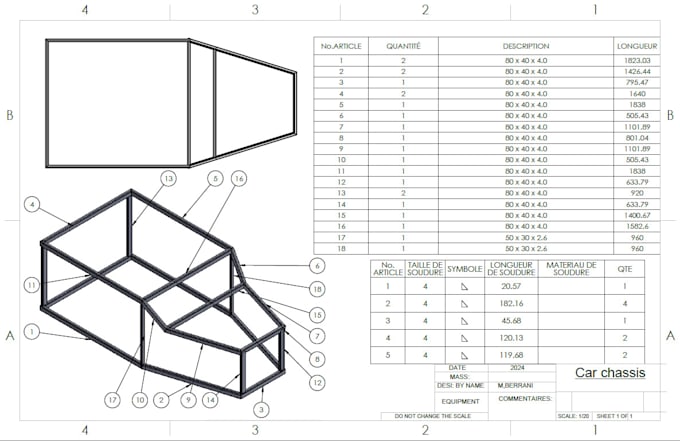 provide design 2d 3d drafting modeling weldments  and sheet metal in solidworks