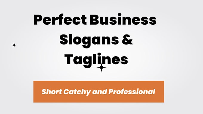 create unique and catchy slogans, taglines for your business