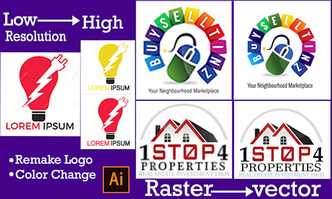 vector trace or redraw, remake, redesign logo to vector file
