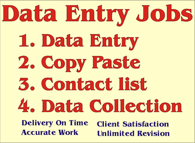 provide data entry, copy paste, web scraping and research