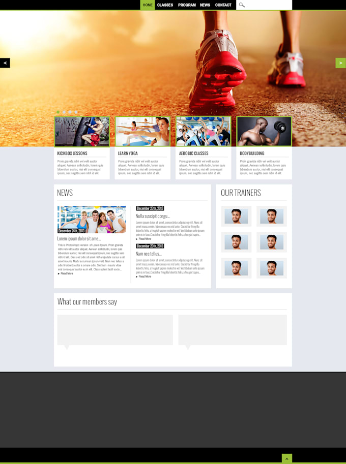 design minimal websites in photoshop