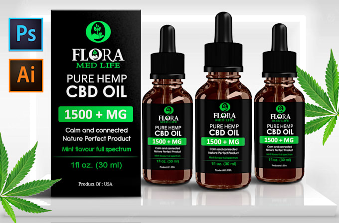 modern label cbd and hemp packaging design