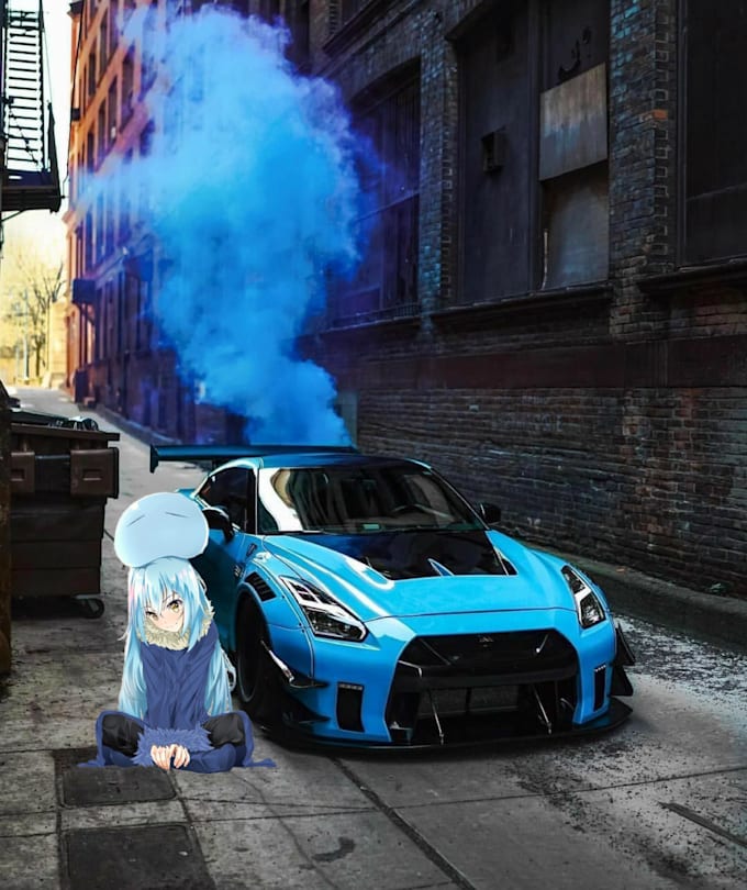 create a car x anime wallpaper for you