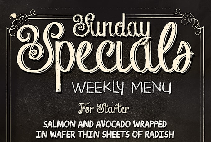 share 2 Chalk Menu Flyer PSD