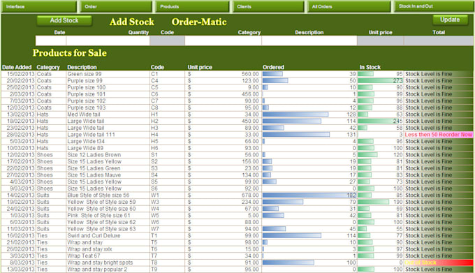 design custom inventory management spreadsheet in excel