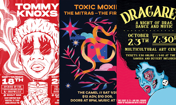 design professional concert poster or flyer for your band