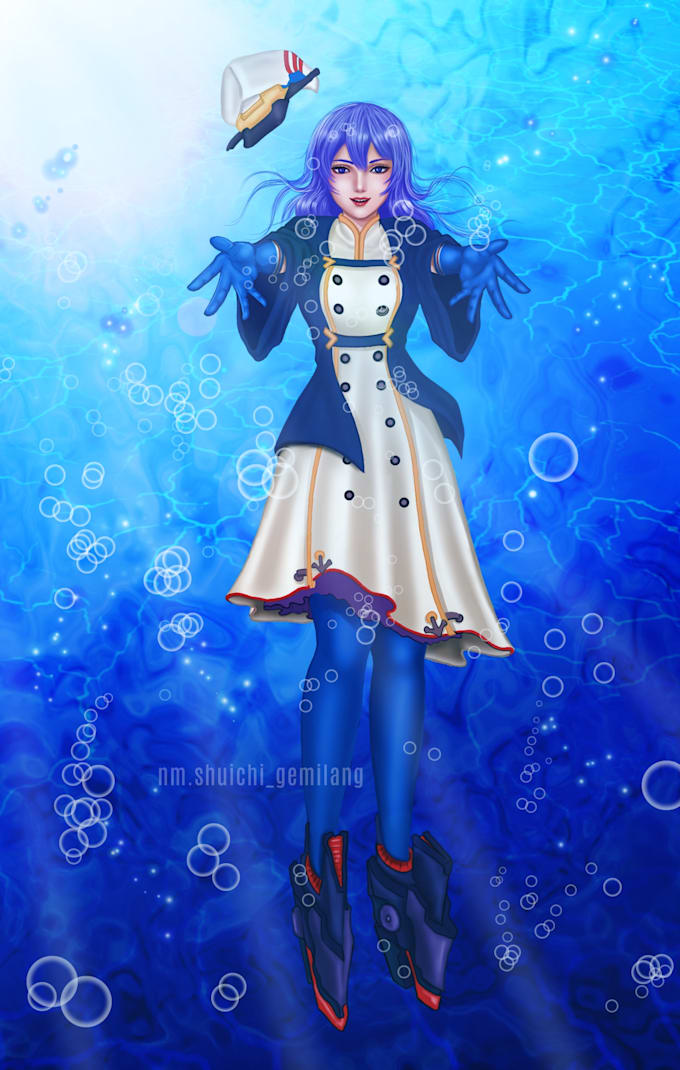 open illustration page in anime style
