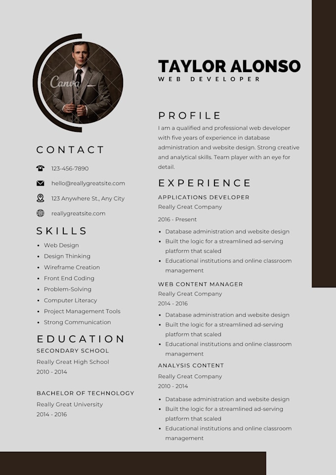 write a professional resume and cover letter