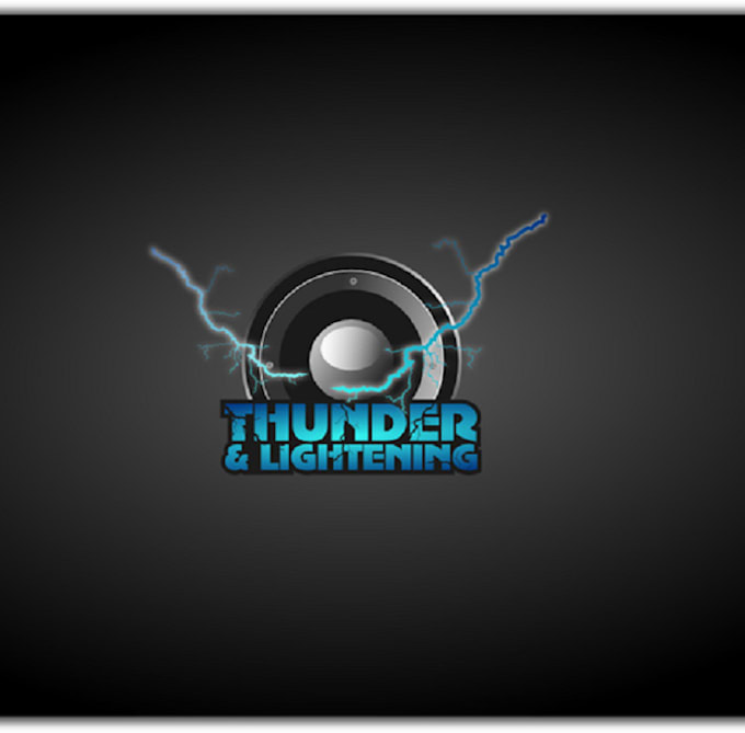 design thunder and lighting mobile dj logo