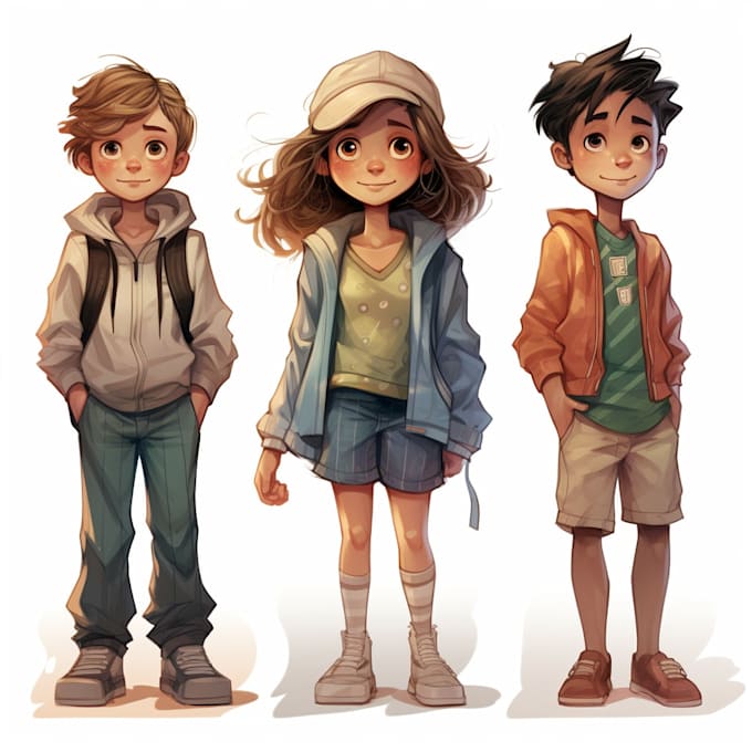 draw your children comic illustration