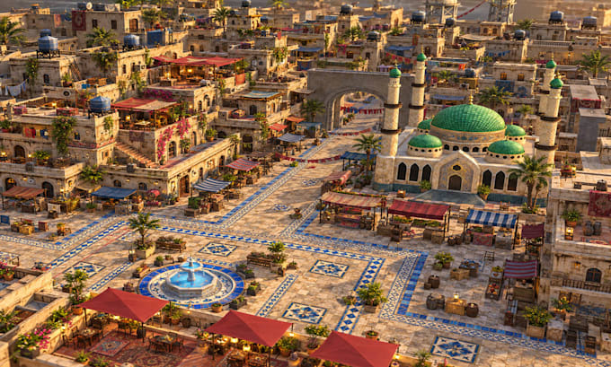 create 3d game environments and props in blender