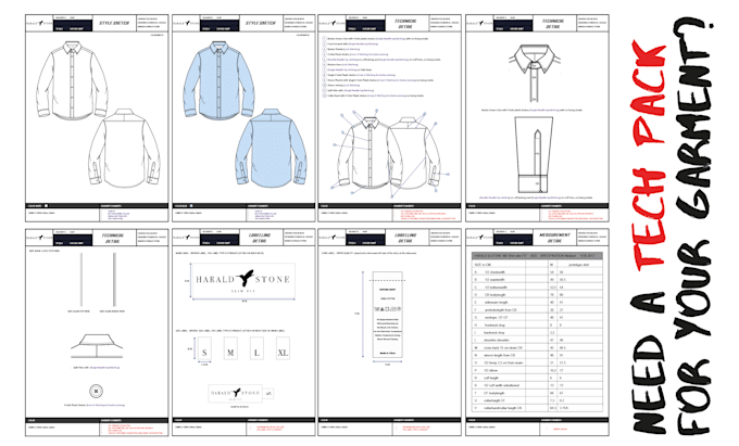 do a professional design tech pack