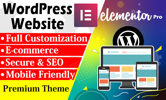 create responsive wordpress website with elementor pro