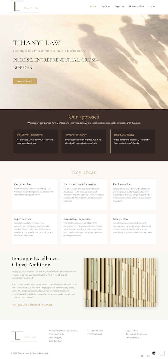 build a professional and responsive landing page