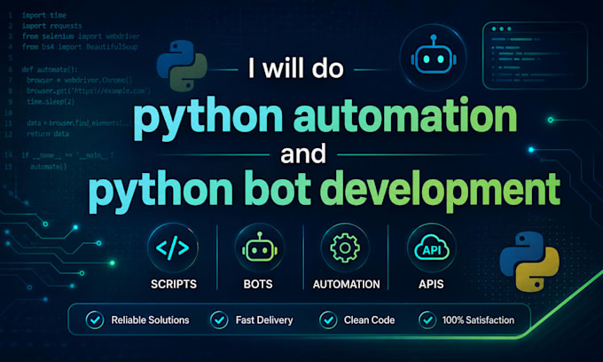 do python automation and python bot development