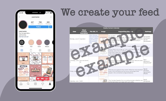 Design a fun content calendar template for your social media by Idesart ...