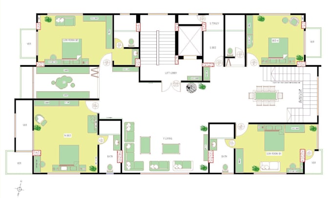 redraw 2d house floor plan