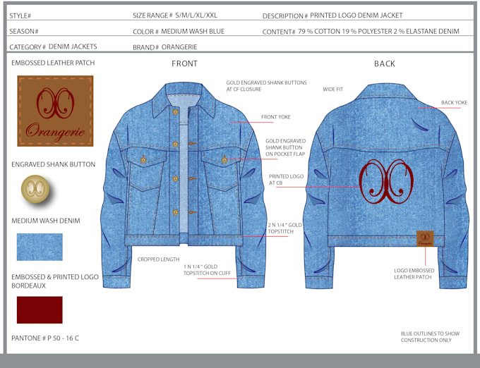 fashion design your denim, jeans, jacket collection and tech packs