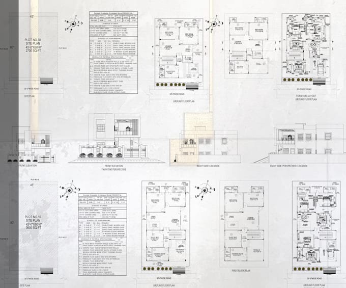architectural drawings on 2d autocad