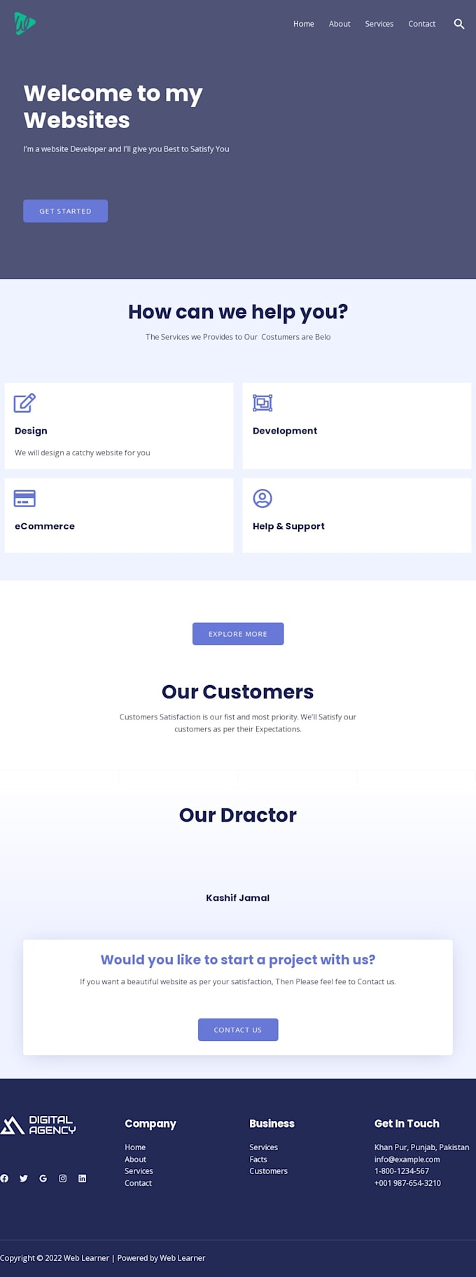 design business or ecommerce wordpress website