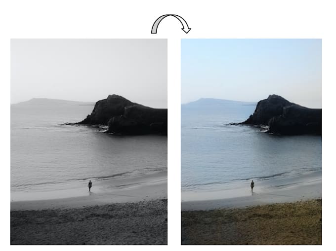 Turning black and white photos to color in two days by Fatimajaz Fiverr